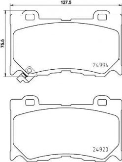 Колодки гальмові дискові передні Infiniti FX, Q50, Q70, QX70 3.7 (08-) NISSHINBO NP2058