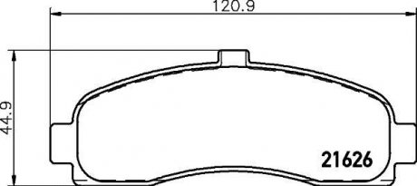 Колодки гальмові дискові передні Nissan Micra II 1.0, 1.3, 1.5 (92-03) NISSHINBO NP2067 (фото 1)