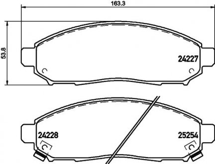 Колодки гальмові дискові передні Nissan Leaf (ZE0) (10-), NV200 (14-) NISSHINBO NP2082