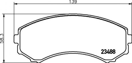 Колодки гальмові дискові передні Strong Ceramic Mitsubishi Pajero 2.5, 3.2, 3.8 (06-) NISSHINBO NP3006SC