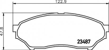 Колодки гальмові дискові передні Mitsubishi Pajero 1.8, 2.0 (99-07) NISSHINBO NP3015