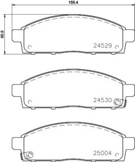 Колодки гальмові дискові передні Strong Ceramic Mitsubishi L200 2.5 (05-) NISSHINBO NP3016SC