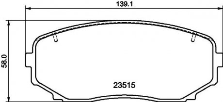 Колодки гальмові дискові передні Mitsubishi Pajero Sport III KS_ (15-) NISSHINBO NP3037SC