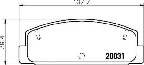 Колодки гальмові дискові задні Mazda 6 1.8, 2.0, 2.2 (07-) NISSHINBO NP5004 (фото 1)