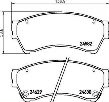 Колодки гальмові дискові передні Mazda 6 1.8 2.0, 2.2 (07-) NISSHINBO NP5017