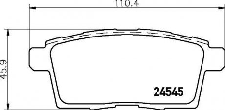Колодки гальмові дискові задні Mazda CX-7, CX-9 2.2, 2.3, 3.7 (07-) NISSHINBO NP5024