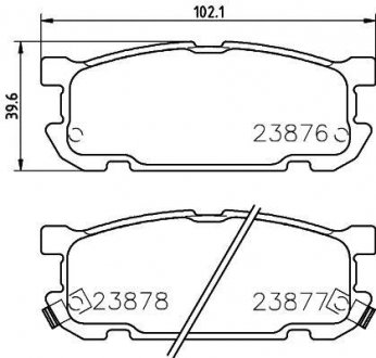 Колодки гальмові дискові задні Mazda MX-5 1.8 (00-05) NISSHINBO NP5027