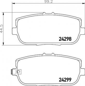 Колодки гальмові дискові задні Mazda MX-5 1.8, 2.0 (05-) NISSHINBO NP5043