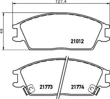 Колодки гальмові дискові передні Hyundai Accent 1.3, 1.5 (94-00) NISSHINBO NP6000 (фото 1)