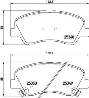 Колодки гальмові дискові передні Hyundai Accent, i20/Kia rio 1.2, 1.4, 1.6 (11-) NISSHINBO NP6041