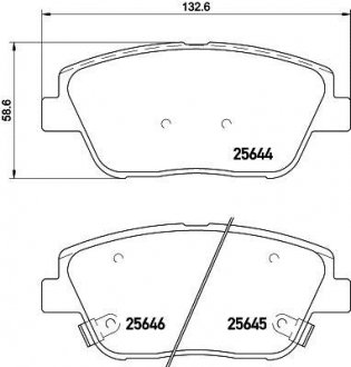 Колодки тормозные дисковые передние Kia Optima 2.0, 2.4 (10-) NISSHINBO NP6049 (фото 1)