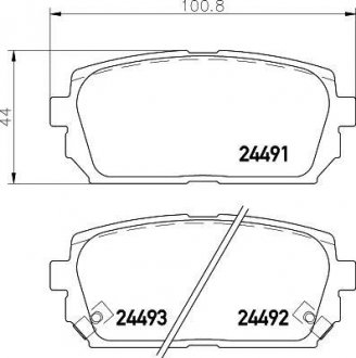 Колодки гальмові дискові задні Kia Carens 1.6, 2.0 (06-) NISSHINBO NP6064 (фото 1)