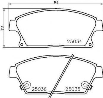 Колодки гальмові дискові передні Chevrolet Cruze 1.6, 1.8, 2.0 (11-) NISSHINBO NP6073