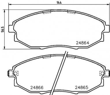 Колодки гальмові дискові передні Chevrolet Epica 2.0 2.5 (06-) NISSHINBO NP6077