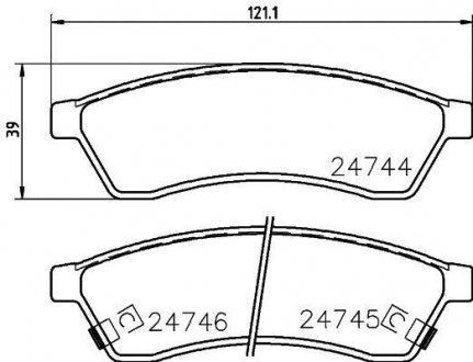 Колодки гальмові дискові задні Chevrolet Epica 2.0, 2.5 (06-) NISSHINBO NP6078