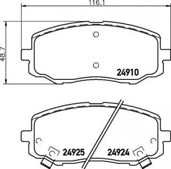 Колодки гальмові дискові передні Hyundai i10, i20/Kia Picanto 1.0, 1.1, 1.2 (04-) NISSHINBO NP6085