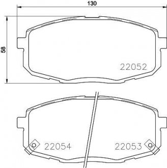 Колодки гальмові дискові передні Hyundai i30/Kia Cerato 1.4, 1.6, 1.8, 2.0 (07-) NISSHINBO NP6095