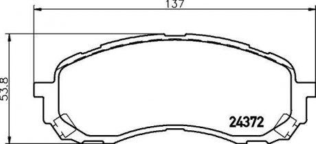 Колодки гальмові дискові передні Subaru Impreza, Forester, Lagacy 1.6, 2.0 (02-) NISSHINBO NP7007