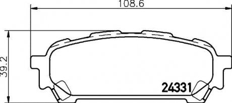 Колодки гальмові дискові задні Subaru Forester, Impreza 2.0, 2.2, 2.5 (02-) NISSHINBO NP7009 (фото 1)