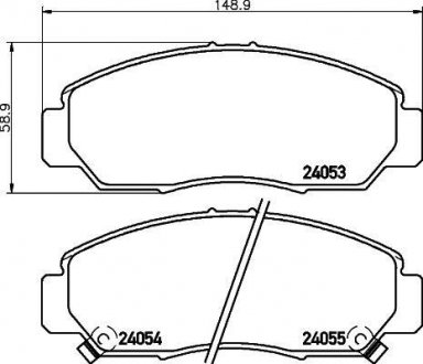 Колодки тормозные дисковые передние Honda Accord VII 3.0, 3.5 (07-12), FR-V 1.8, 2.0 (04-) NISSHINBO NP8007