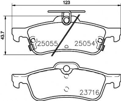 Колодки гальмові дискові задні Honda Civic IX 1.4, 1.6, 1.8, 2.2 (12-) NISSHINBO NP8041