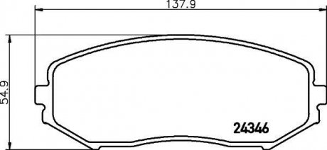 Колодки гальмові дискові передні Suzuki Grand Vitara 1.6, 2.0, 2.4 (05-) NISSHINBO NP9003