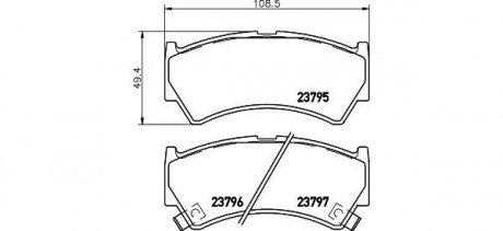 Колодки гальмові дискові передні Suzuki Baleno 1.9 (98-02) NISSHINBO NP9014