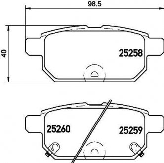 Колодки гальмові дискові задні Suzuki Swift 1.2, SX-4 1.6 (10-) NISSHINBO NP9016 (фото 1)