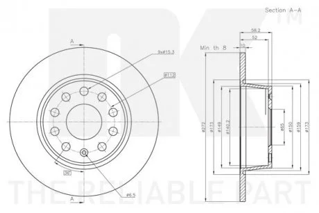 Диск гальмівний (задній) Audi Q2/Skoda Karoq/Octavia 18- (272x10) PRO NK 3147175