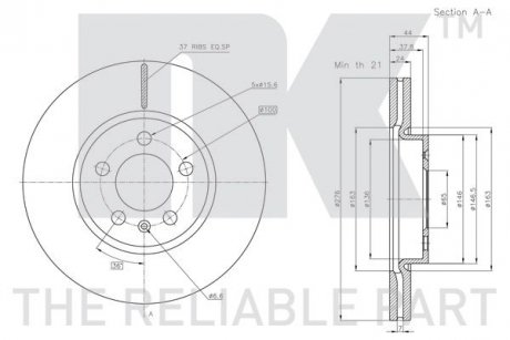 Brake Disc NK 3147177 (фото 1)