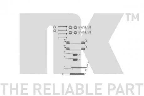 Монтажный комплект задних барабанных колодок NK 7936710