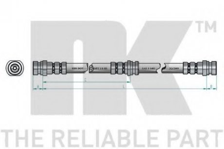 Шланг гальмівний NK 853055
