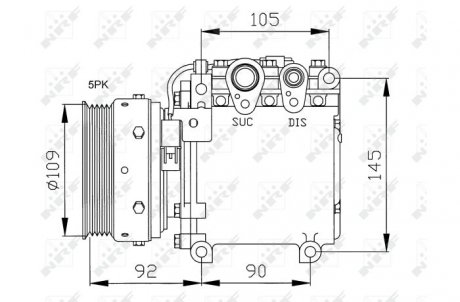 Компресор кондиціонера NRF 32049