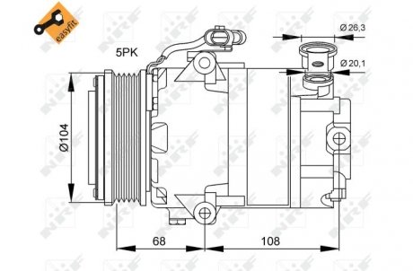 Компресор кондиціонера NRF 32082