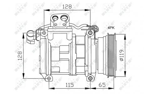 Компрессор кондиционера NRF 32122