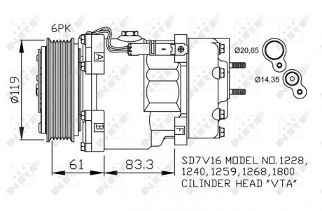 Компрессор кондиционера NRF 32198