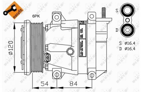 Компрессор кондиционера NRF 32220