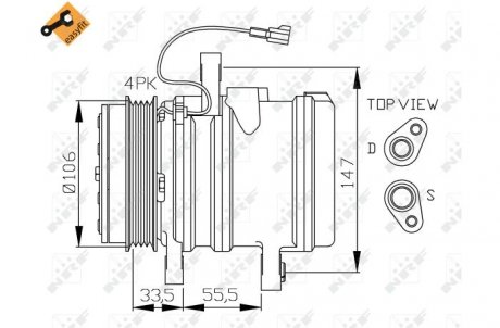 Компрессор кондиционера NRF 32436