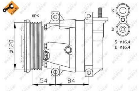 Компрессор кондиционера NRF 32484