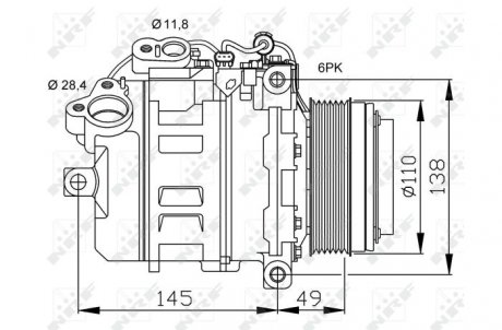 Компрессор кондиционера NRF 32533