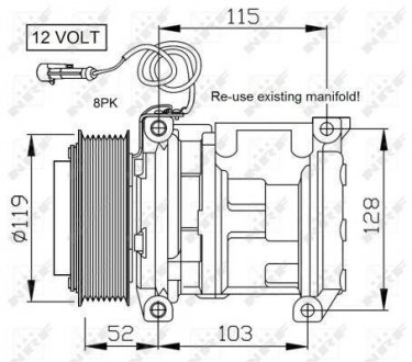 Компресор кондиціонера NRF 32660