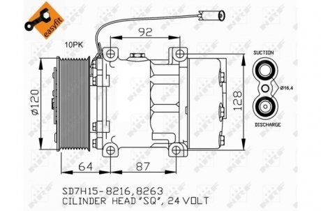 Компрессор кондиционера NRF 32709