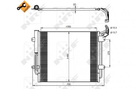 Радиатор кондиционера NRF 350054