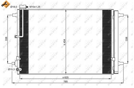 Радіатор кондиціонера (з осушувачем) NRF 350059 (фото 1)