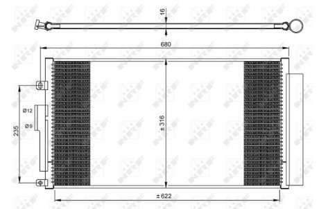 Радиатор кондиционера NRF 350071