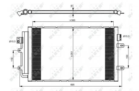 Радіатор кондиціонера NRF 350083