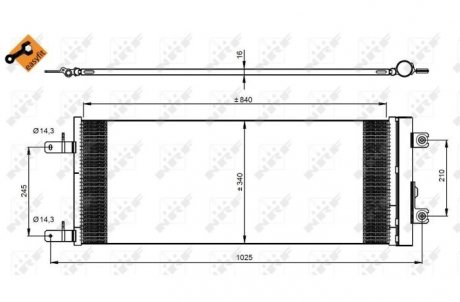 Радиатор кондиционера NRF 350085