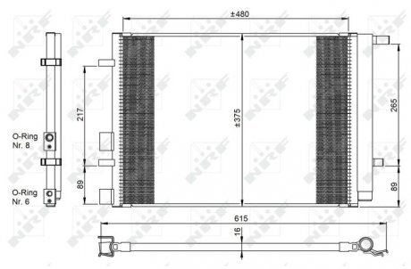 Радиатор кондиционера HYUNDAI I20 1,2-1,6B 08- NRF 350095 (фото 1)