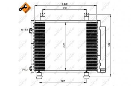 Радиатор кондиционера NRF 350208