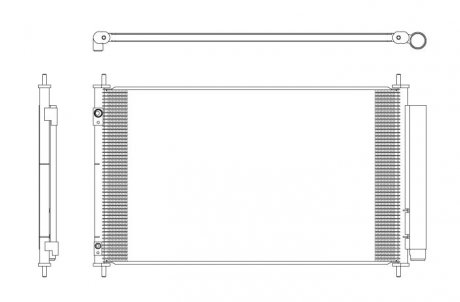 Радиатор кондиционера TOYOTA TOYOTA YARIS 1,5 HYBRID 12- Z OSUSZACZEM NRF 350321 (фото 1)
